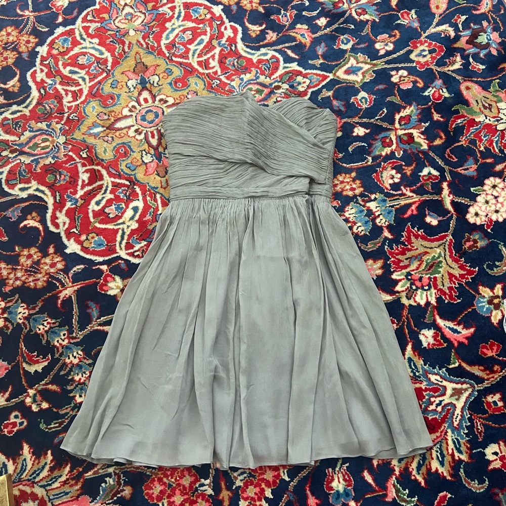 J Crew Gray Bridesmaid Dress Size 6 - Picture 1 of 3
